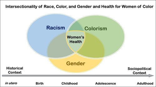 Figure 2 . Race, Skin Color, and Gender intersect to affect Health for Women of Color